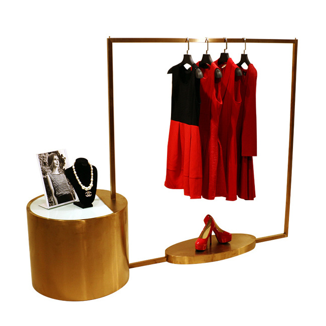 Factory design creative combined rose gold clothing rack