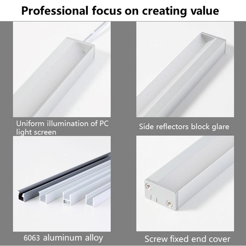 Zhihui Customized Design 118Mm Flat Led Aluminium Recessed Profile