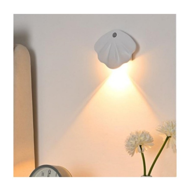 Shell Shaped Human Body Induction Light Type-C Charger Wall Light For Living Room Wireless Night Lamp For Children