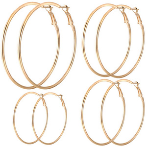 316l Surgical Stainless Steel Geometric Minimalist 2mm Hoop Earring For Womens Gold Hoops Big Hoop Earrings