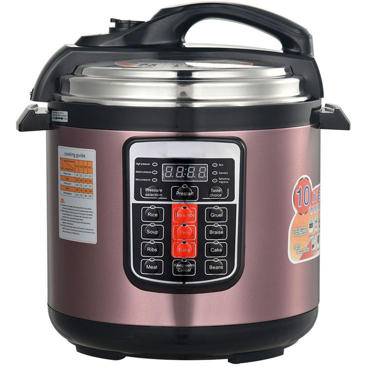 New Design Electric Pressure Cooker 6L 8L Large Stainless Steel Capacity Rice Cooker