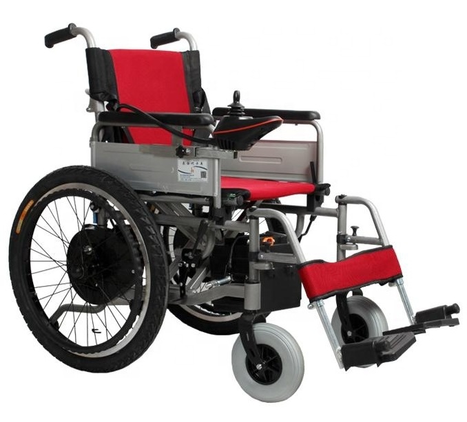 2024 500W powered electric wheelchairs for disabled eldery with Inflatable tyres