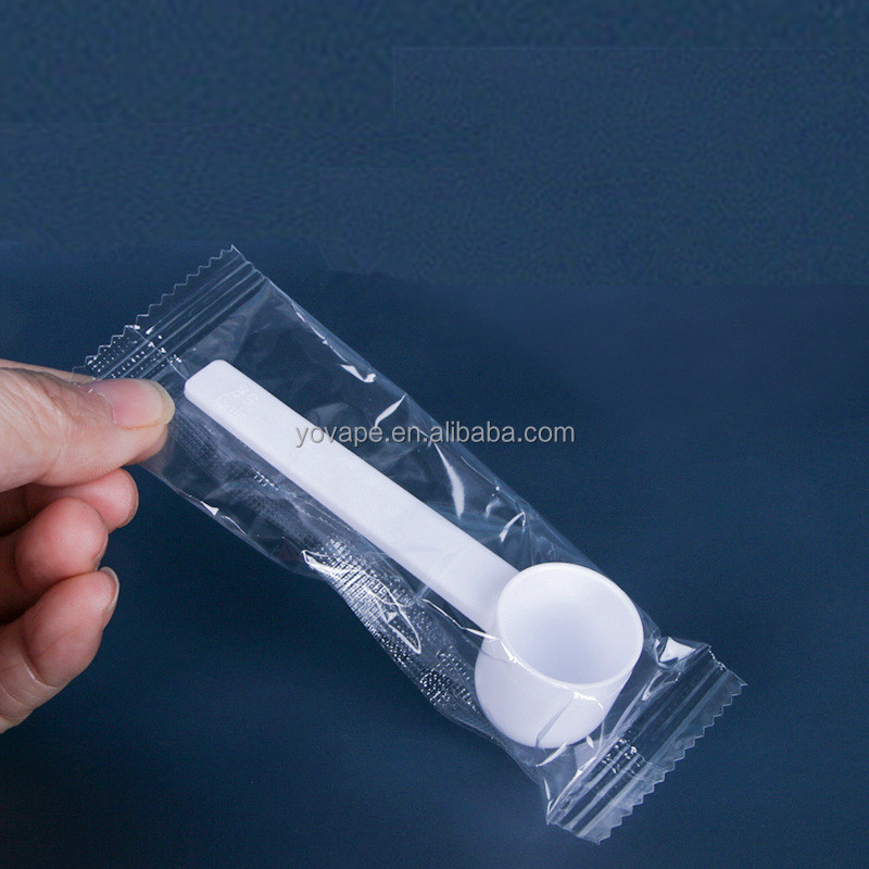 Durable spoon individual wrapped packed bag 1g 3g 3 g 5g 10g 15 g mini small PP Disposable plastic Measuring Scoop for sugar