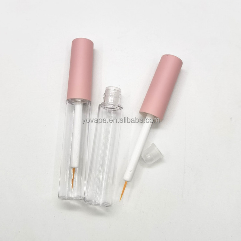 Hot sale makeup beauty eye lash Mascara tube for eye lash growth bottle 5ml 10ml empty pink eyeliner serum oil tube container