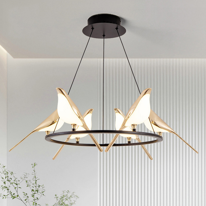 Nordic  Bird Pendant Lights LED Lamps for Dining Room Bedroom Living Room  Cafe Decor  Hanging Lighting  Fixtures