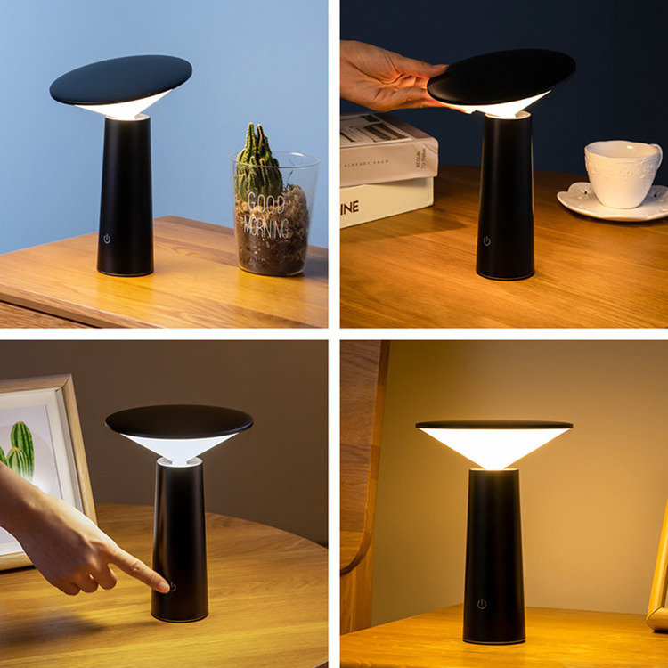 Hotel Coffee Shop Wireless Charging Touch Bedside Desk Lamp Led Dimming Cordless Restaurant Bar Table Lights