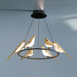 Nordic  Bird Pendant Lights LED Lamps for Dining Room Bedroom Living Room Decor Cafe Gold Hanging Fixtures