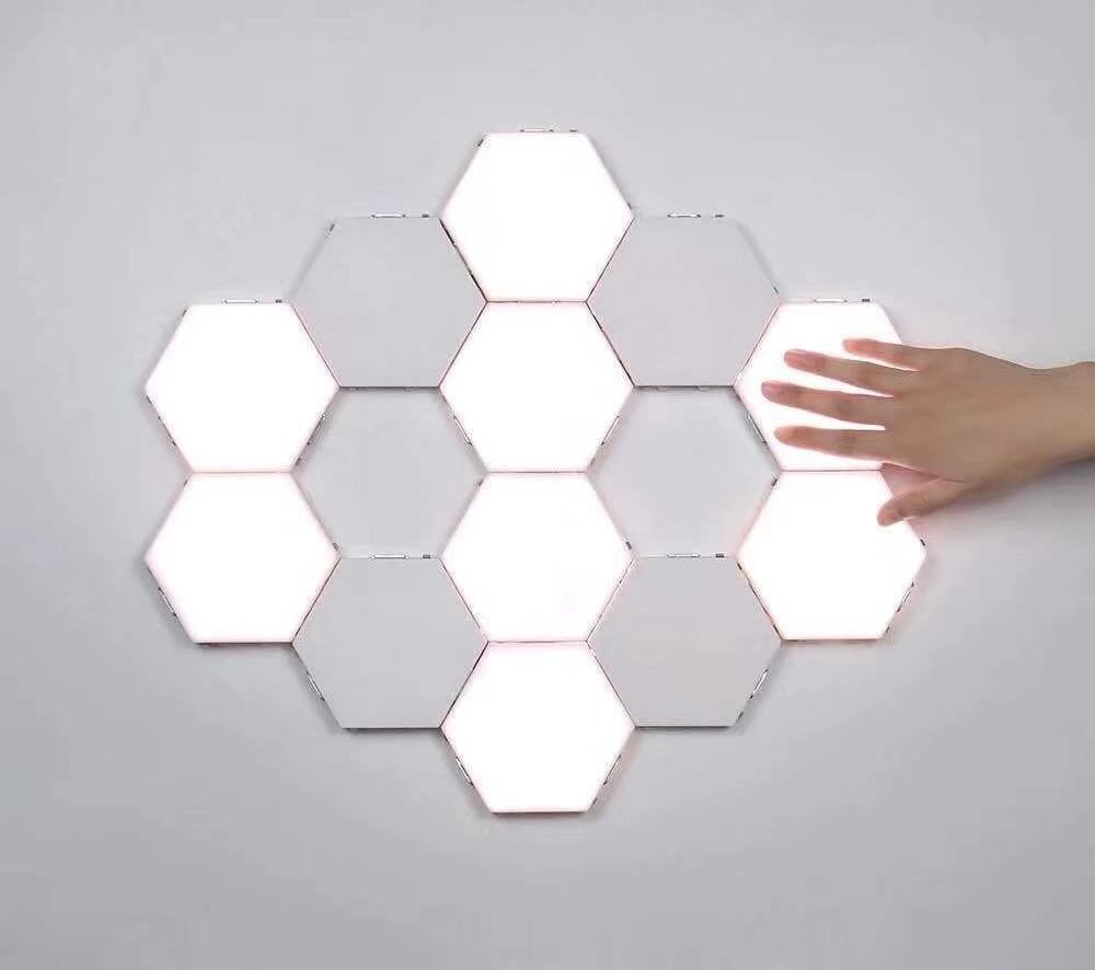 Yovee 10pcs/set Modular Touch Induction Magnetic Lamp DIY Quantum Honeycomb Wall Lamp