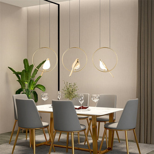 Modern Led Gold Magpie Bird Ceiling Chandelier For Dining Room Luminaire Suspension Pendant Lamp Decorative Lighting