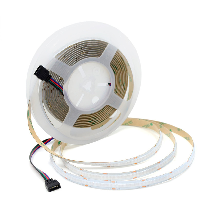 Dream Color  RGBIC Cob Led  10mm Wide 12V 24V 5M Seamless Adressable Cob RGB Strip Light 420LEDS/M