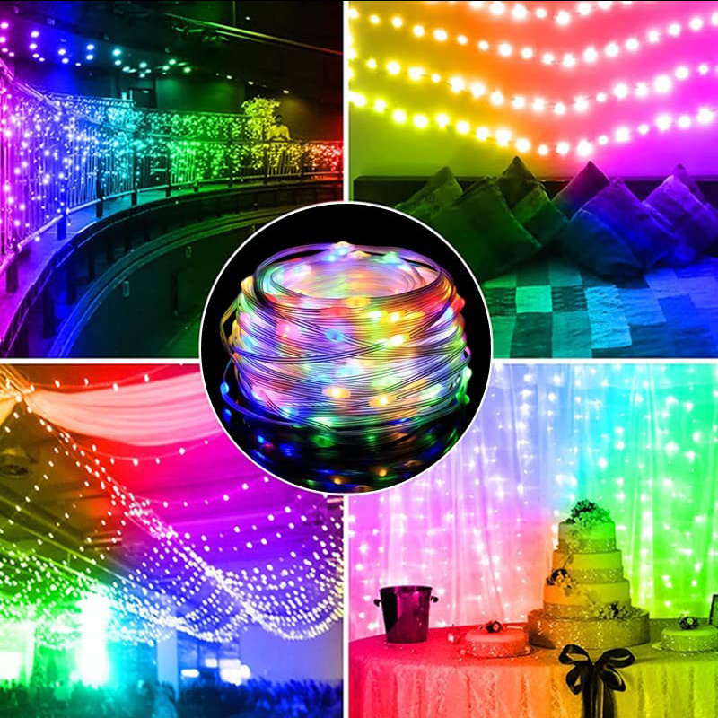 Dream Color Christmas Lights WS2812B RGB Led Pixel String Light 10LEDS/Meter 5m 10m Waterproof Led String Light