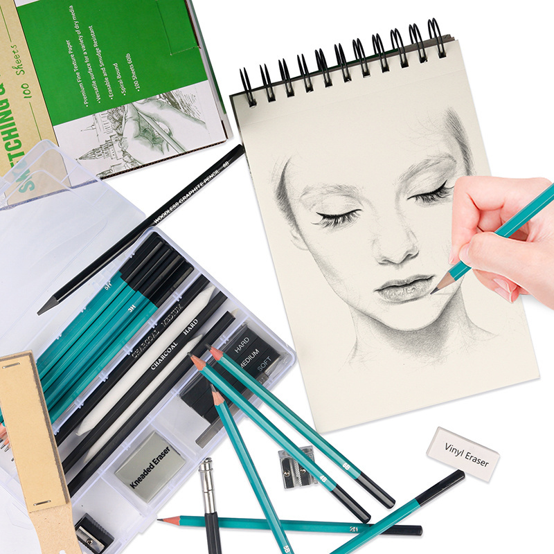 Hot Sale New Style Plastic Box packed 36pcs Sketching Pencil and Drawing Set