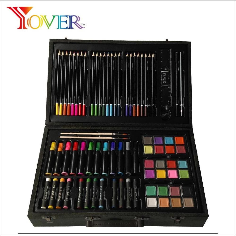 142pcs Deluxe Wooden Box with Drawer Art Set