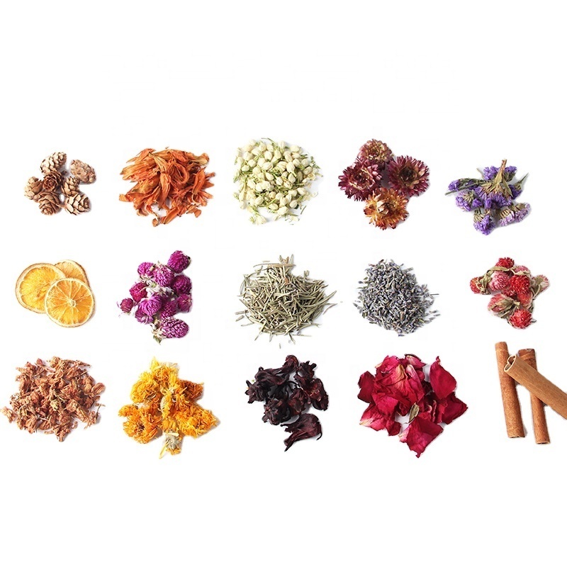 Private Label Customized Natural Dried Flowers Herbs Kit Dry Flowers for Soap Making DIY Candle Making Resin Decoration