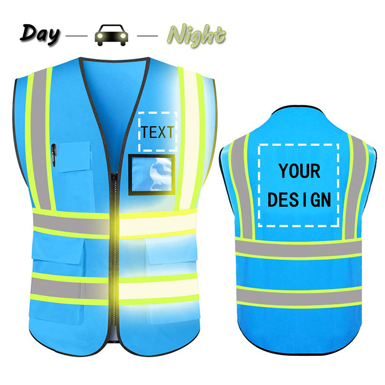 Security Guard Bike Visibility Reflect Vest Cool Road Red Safety Reflect Vest For Port Worker Man