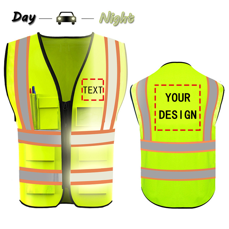 Security Guard Bike Visibility Reflect Vest Cool Road Red Safety Reflect Vest For Port Worker Man