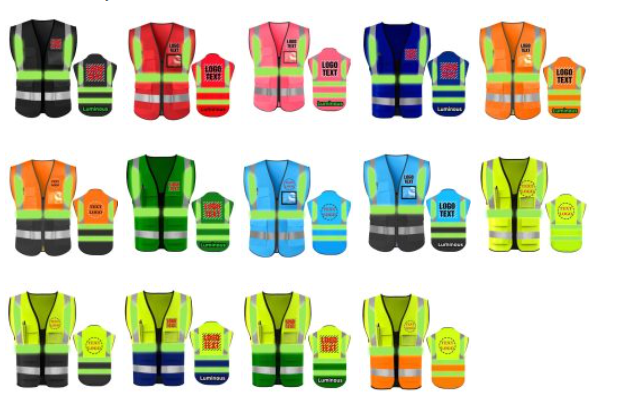 New Hi-viz Security Uniform Reflector Tape Security Jacket Orange Webbing Luminous Reflective Safety Vest With Logo