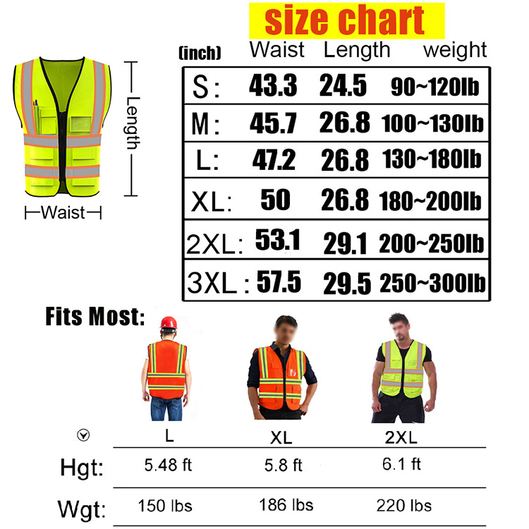 China Manufacture Safety Life Vest Wholesale Red Safety Vest Personalize Custom Logo Print Engineer Security Reflect Safety Vest