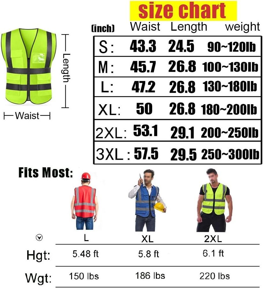 High Visibility Custom Your Logo Protective Workwear 5 Pockets With Reflective Strips Outdoor Work Safety Vest