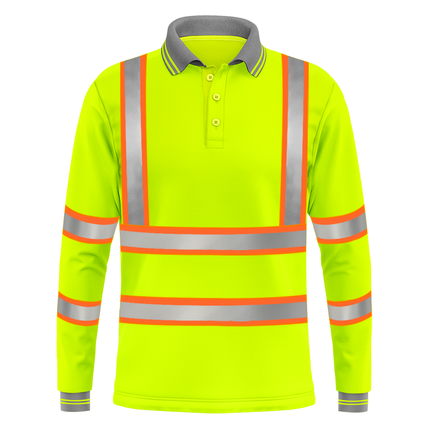 Black And Orange High Quality Reflective Safety Traffic T Shirt 1 Piece Construction Hi Vis Work Shirts With Pocket T-shirts