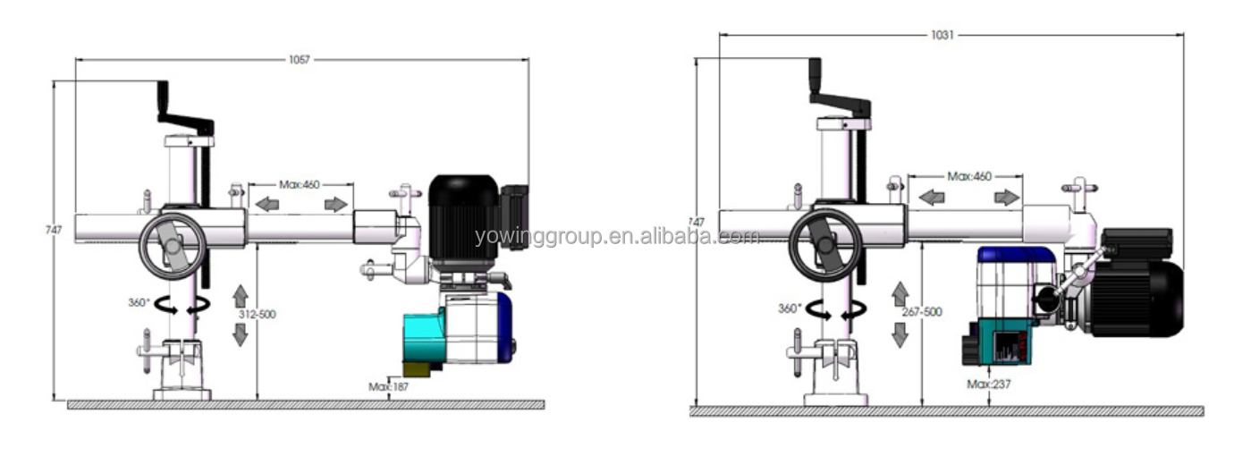 Europe standard Powerful Taiwan four wheels automatic roller feeder for woodworking spindle moulder