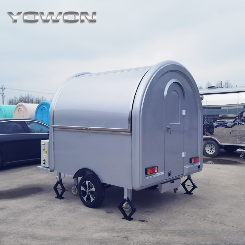 2023 new style commercial vending truck street ice cream cart Chinese food trailer with gas burners and range hood