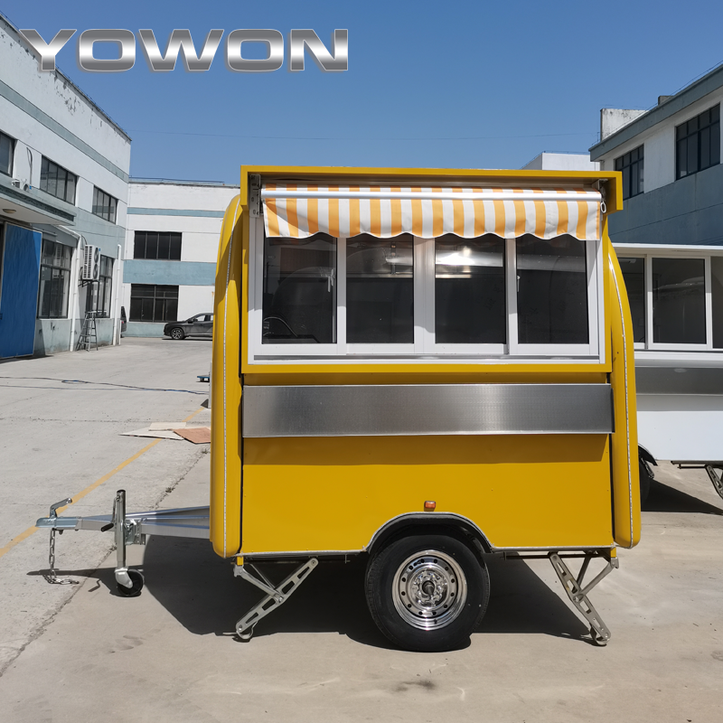 Yowon brand American standard catering truck street taco hot dog cart concession trailers with sink