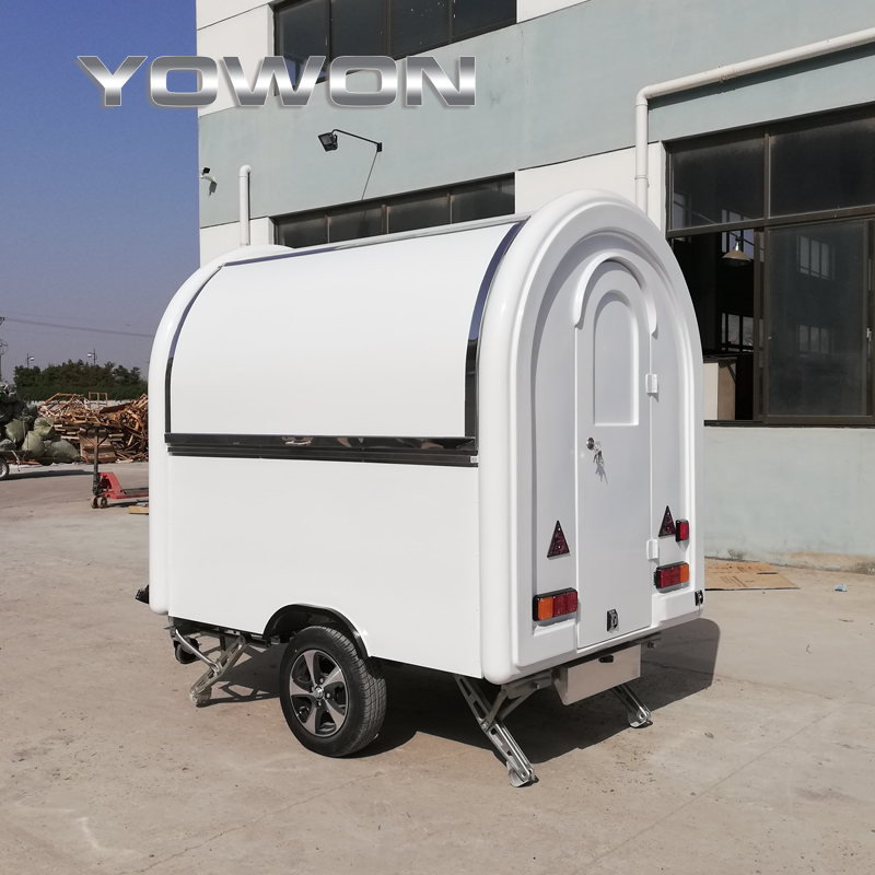 Yowon common use food and beverage cart for sale mobile concession food trailer street snacks vending truck burger van