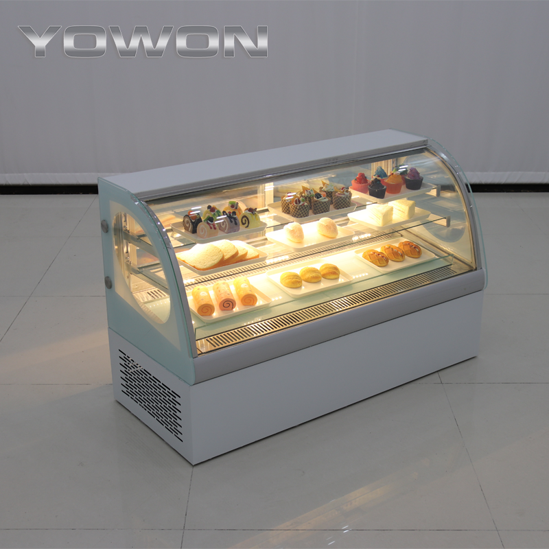 Yowon desktop double layers tempered glass display refrigerator fresh flower showcase display chiller