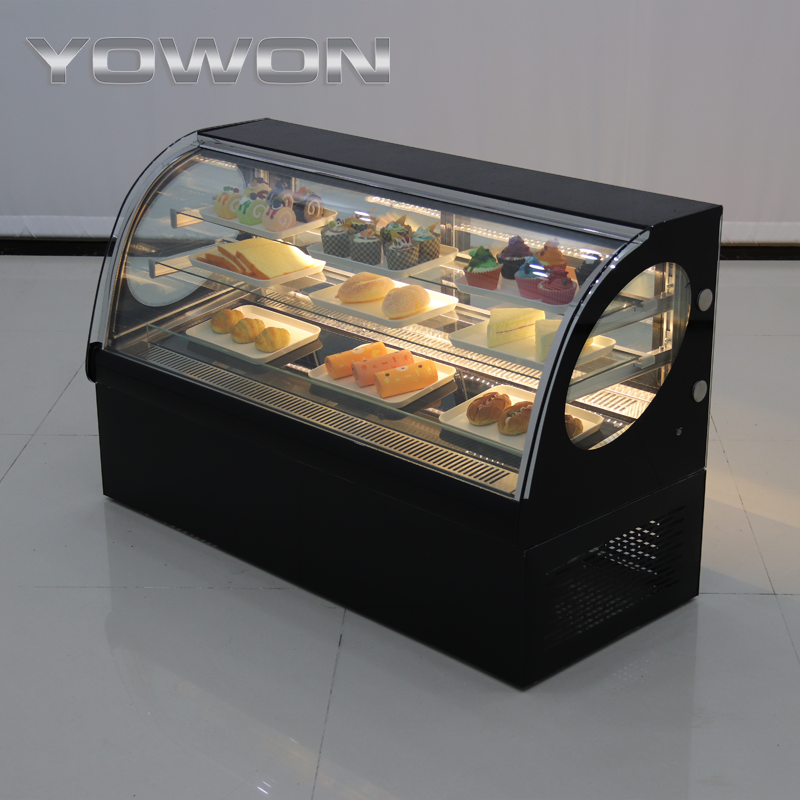 Yowon desktop double layers tempered glass display refrigerator fresh flower showcase display chiller