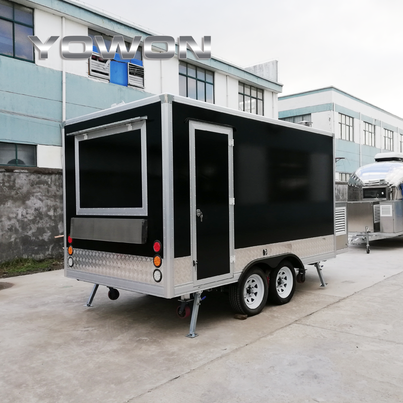 Yowon multifunctional custom food trailer street fast food vending truck taco and pie selling cart snacks kiosk with VIN