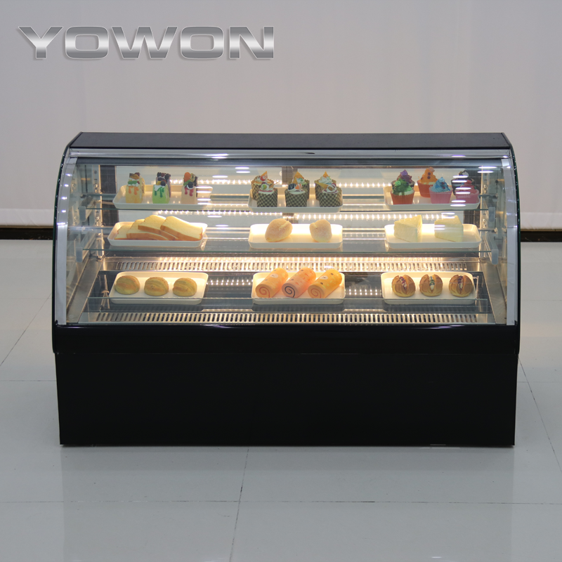 Yowon desktop double layers tempered glass display refrigerator fresh flower showcase display chiller