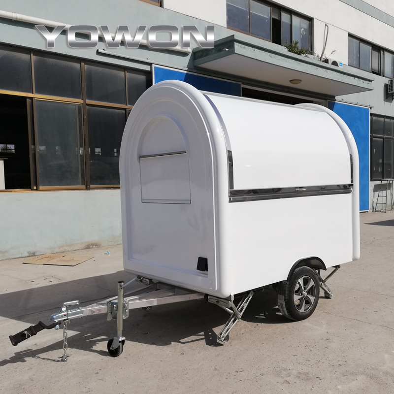 Yowon common use food and beverage cart for sale mobile concession food trailer street snacks vending truck burger van