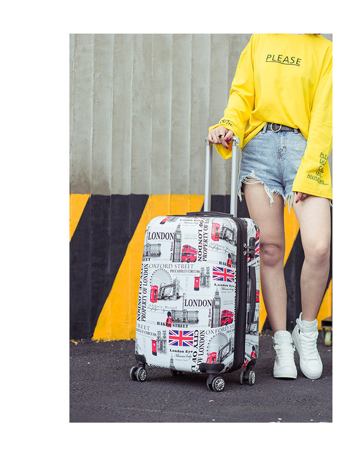 YX16948 Custom Pattern Trolley Bag for Kids Zipper Suitcases Hand Carry Travel Bag Maleta de Viajel 20 inch Cabin Luggage