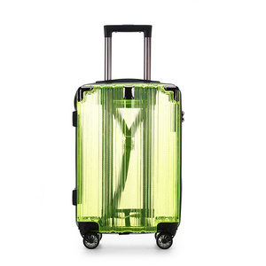 YX16740 New Design Multi-Functional Transparent Luggage PC 20-Inch Trolley Case Travel Business Suitcase with Waterproof