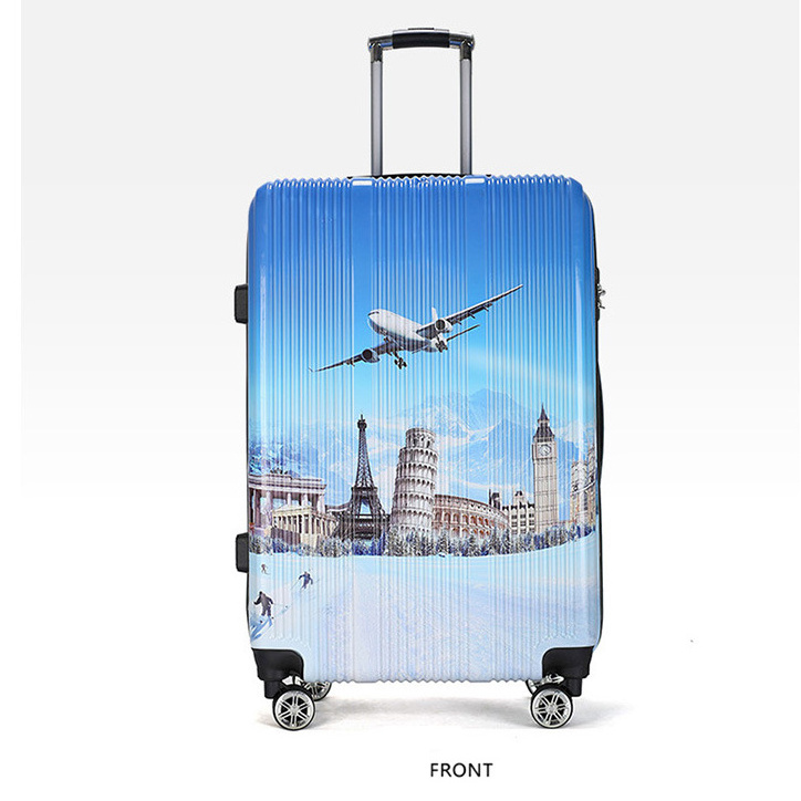 YX16948 Custom Pattern Trolley Bag for Kids Zipper Suitcases Hand Carry Travel Bag Maleta de Viajel 20 inch Cabin Luggage