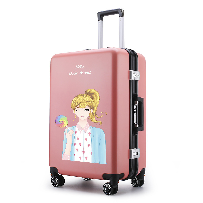 YX16945 Customization Logo Good Quality Valise Zipper Suitcase Luggage Sets Travel Case Hard Trolley Bag Cartoon Box