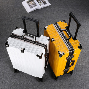 YX16924 Wear Resistant Suitcase Custom Logo PC Luggage Aluminum Frame Combination Lock Hand Luggage Bags Travel Luggage And Case