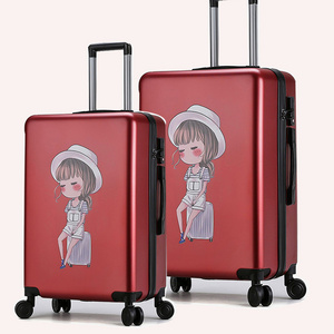 YX16945 Customization Logo Good Quality Valise Zipper Suitcase Luggage Sets Travel Case Hard Trolley Bag Cartoon Box