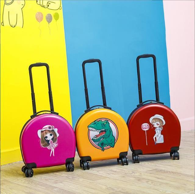 YX16914 Customized Pattern Kids' Luggage & Bags Mini Baggage ABS Travel Trolley Luggage Bags  Boarding Suitcase Case Valise