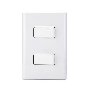 2 Gang 2 Pole Screwless Wall Plate Light Switch Cover  10A 250V  Decorative Light Switch Plate Cover