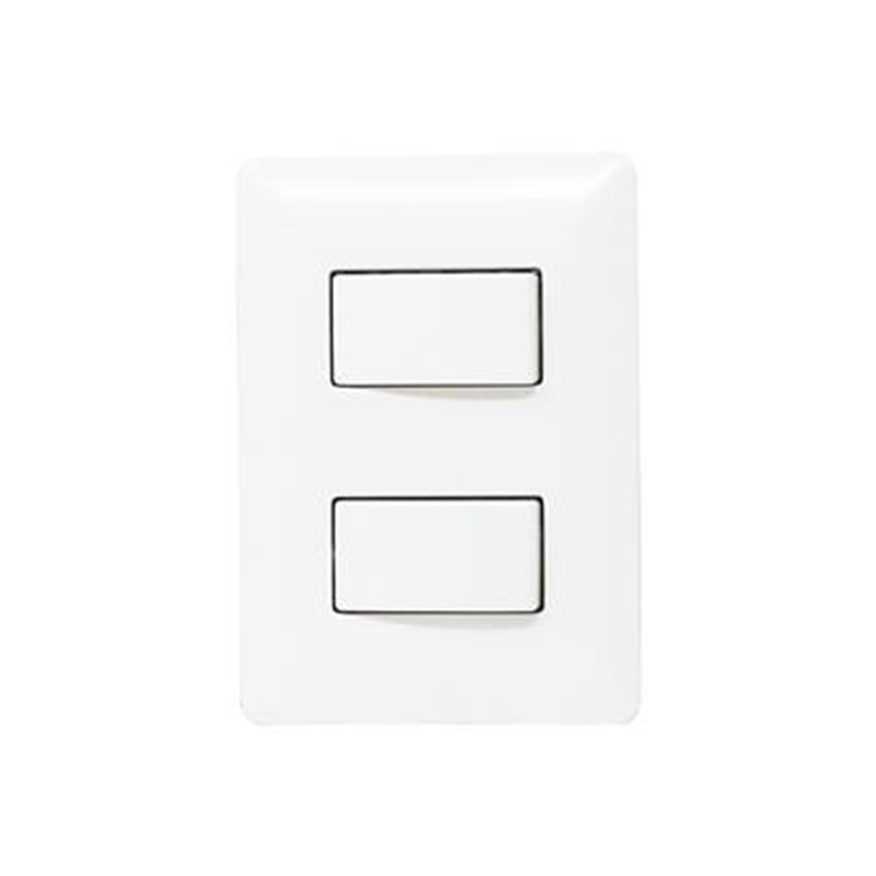 2 Gang 2 Pole Screwless Wall Plate Light Switch Cover  10A 250V  Decorative Light Switch Plate Cover