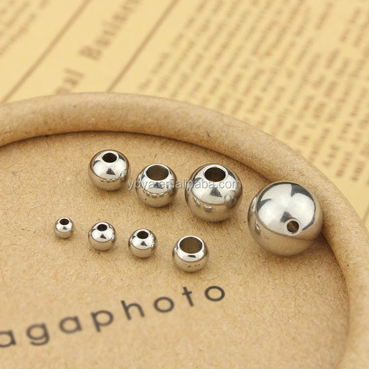 S814 Wholesale stainless steel spacer ball beads, jewelry making stainless steel round beads