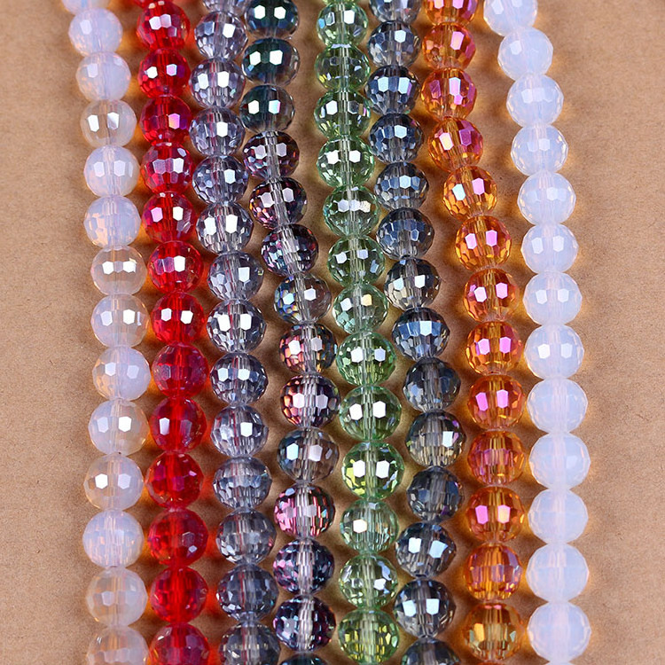 CC1718 Wholesale Faceted Chinese crystal beads,faceted crystal glass round ball beads