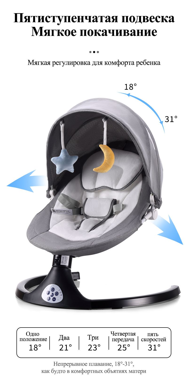 Electric Chair Chaise Bercante Bebe Multifunction Foldable Indoor Newborn Baby Swings Automatic Baby Swing Cradle