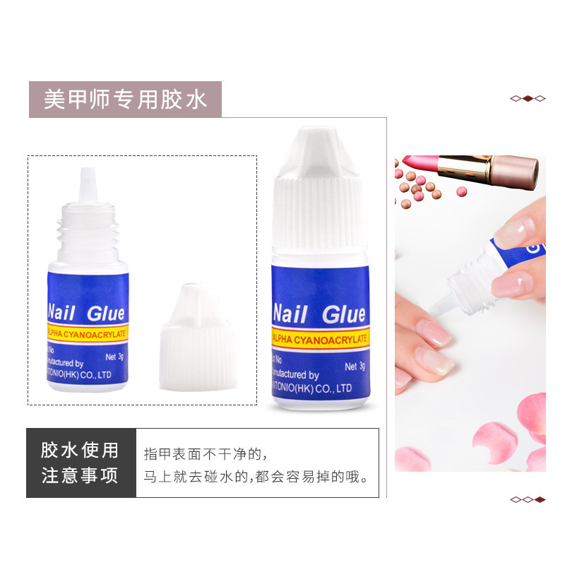 5 Second Waterproof False Nail Extension Glue Sticker Rhinestone Nail Art Glue For Nail Tip