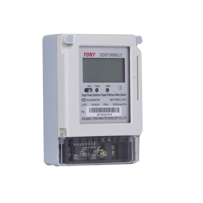 DDSY36666 YONY single phase prepaid electric meter,electricity prepaid energy meter, ic card kwh meter