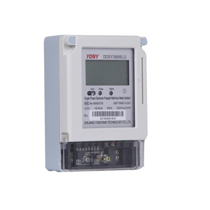 DDSY36666 YONY single phase prepaid electric meter,electricity prepaid energy meter, ic card kwh meter