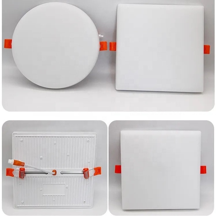 Frameless Recessed Round Ultra Slim Led Panel Lights Ceil Square Surface Panel Lights Led Ceiling