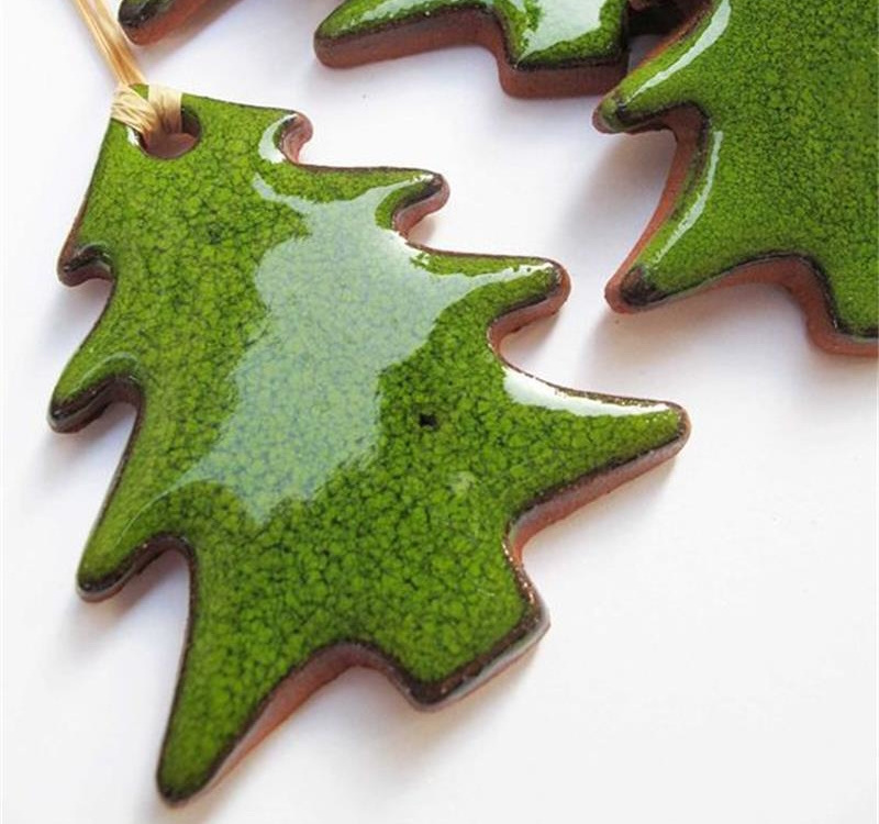 Hot Sale Handmade Home Hotel Wall Hanging Decor Christmas Tree Ceramic Ornament